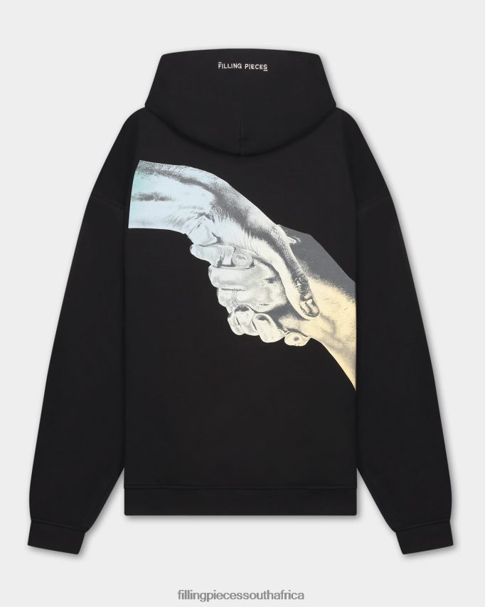 4ZL44N136 Hoodie Gradient Handshake Black Men Filling Pieces ZA