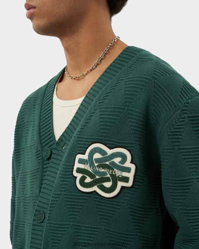 4ZL44N140 Knit Cardigan Green Men Filling Pieces ZA