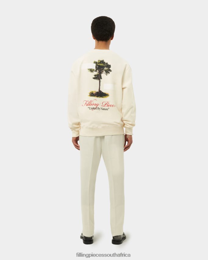 4ZL44N141 Sweatshirt United by Nature Antique White Men Filling Pieces ZA