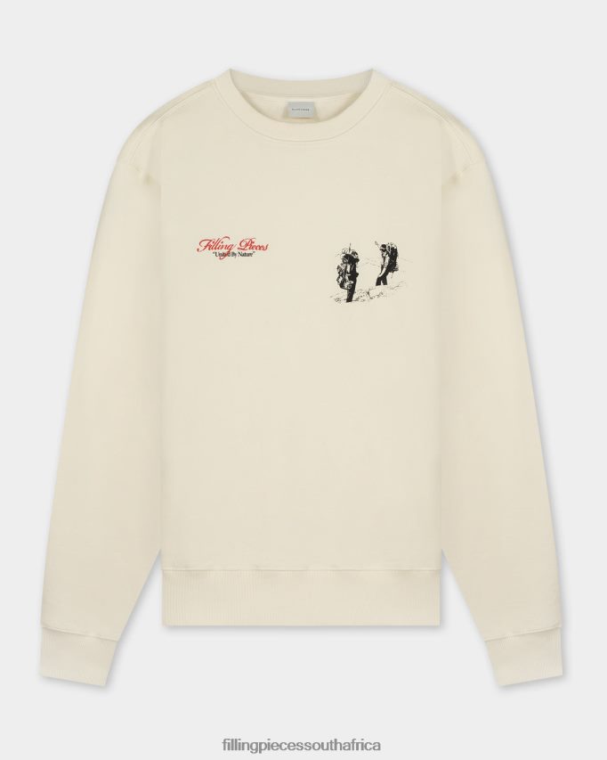 4ZL44N141 Sweatshirt United by Nature Antique White Men Filling Pieces ZA