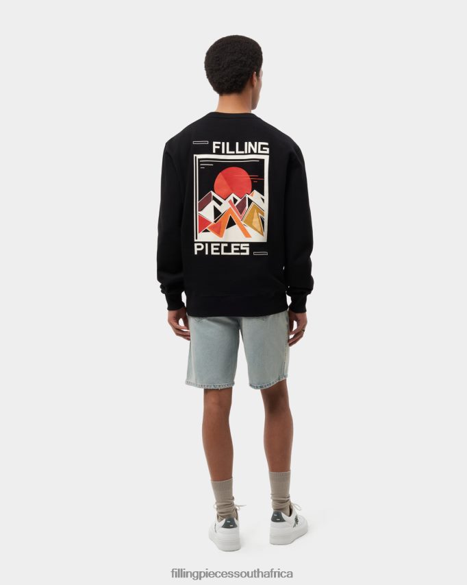 4ZL44N144 Sweatshirt Sunset Black Men Filling Pieces ZA