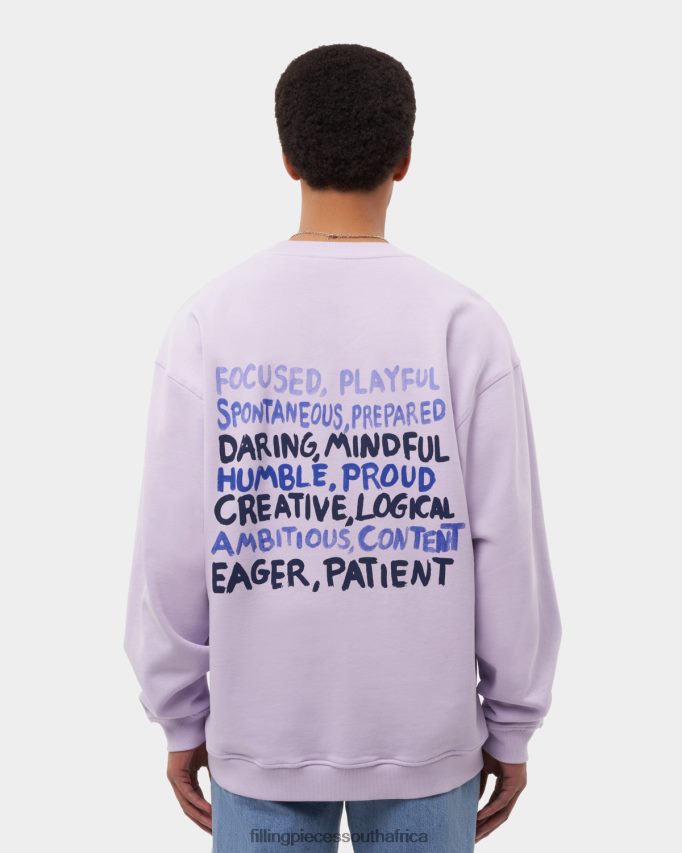 4ZL44N145 Sweatshirt Message Lilac Men Filling Pieces ZA