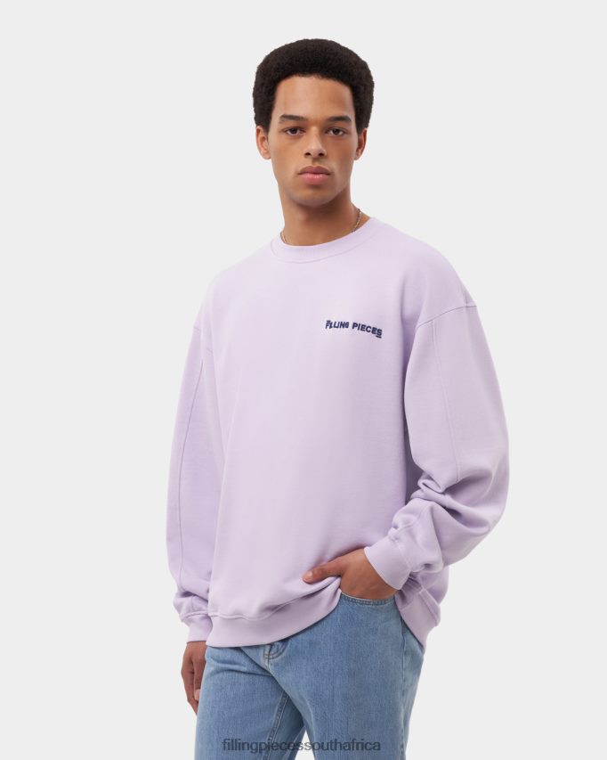 4ZL44N145 Sweatshirt Message Lilac Men Filling Pieces ZA