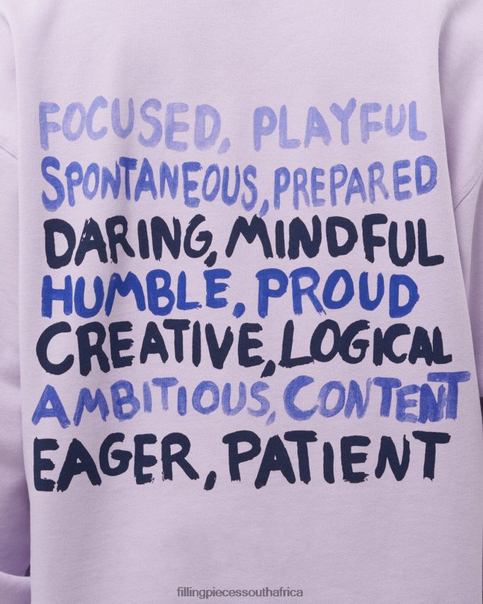 4ZL44N145 Sweatshirt Message Lilac Men Filling Pieces ZA
