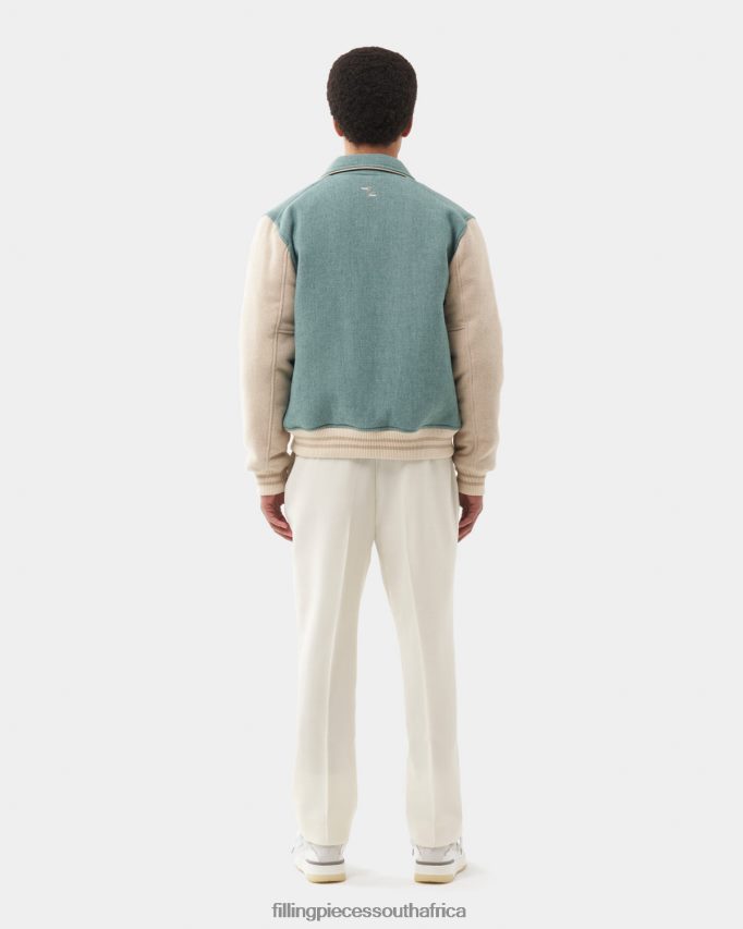 4ZL44N151 Varsity Jacket Sage Green Men Filling Pieces ZA