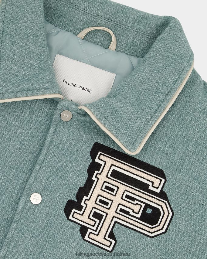 4ZL44N151 Varsity Jacket Sage Green Men Filling Pieces ZA