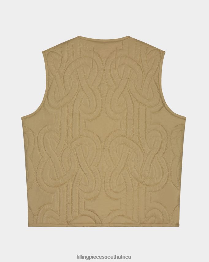 4ZL44N155 Quilted Puffer Vest Beige Men Filling Pieces ZA