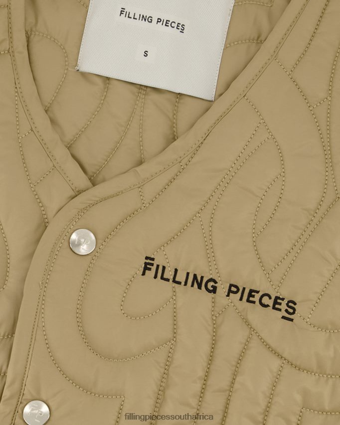 4ZL44N155 Quilted Puffer Vest Beige Men Filling Pieces ZA