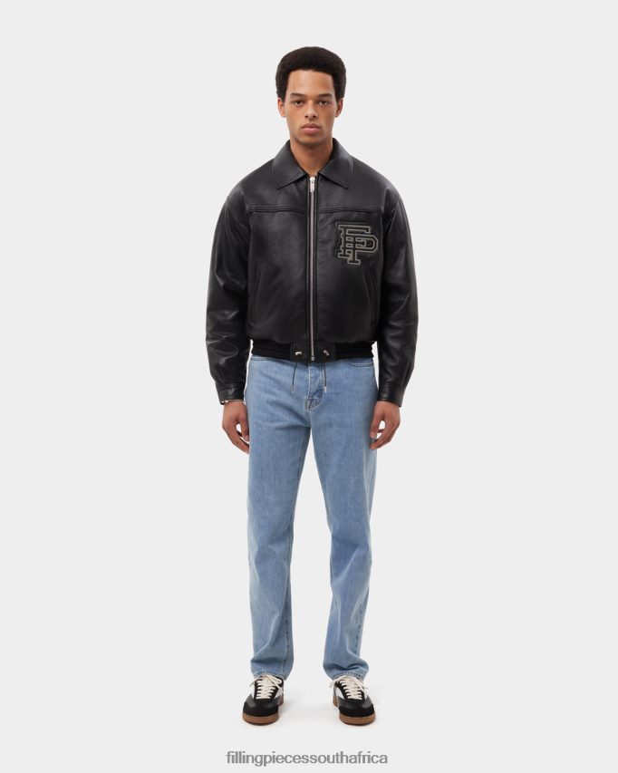 4ZL44N157 Leather Jacket Plain Men Filling Pieces ZA