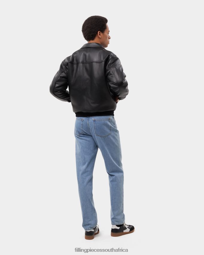 4ZL44N157 Leather Jacket Plain Men Filling Pieces ZA