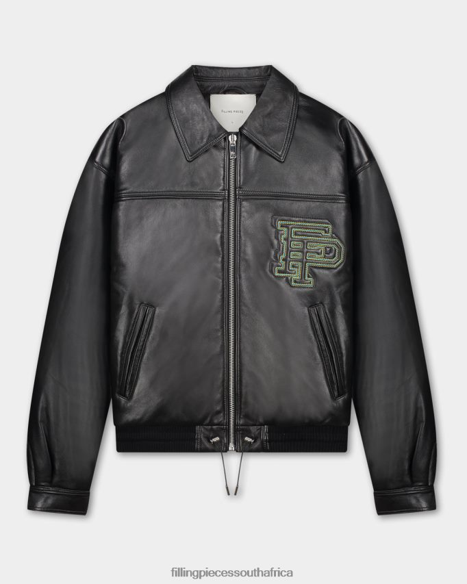 4ZL44N157 Leather Jacket Plain Men Filling Pieces ZA