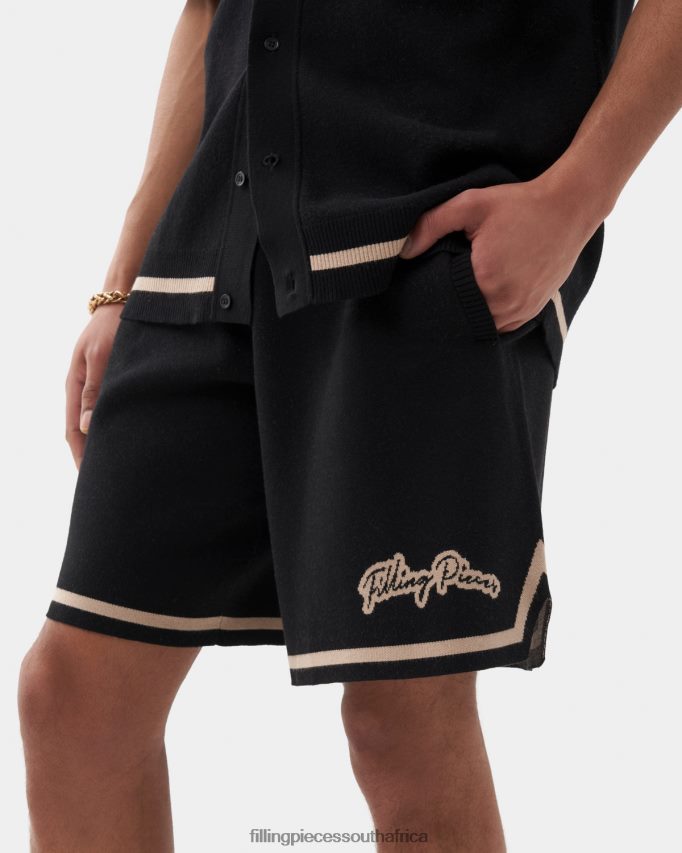 4ZL44N162 Knit Shorts Black Men Filling Pieces ZA