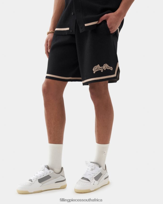 4ZL44N162 Knit Shorts Black Men Filling Pieces ZA