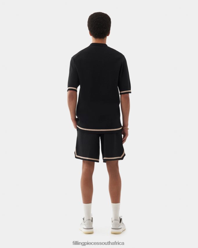 4ZL44N162 Knit Shorts Black Men Filling Pieces ZA