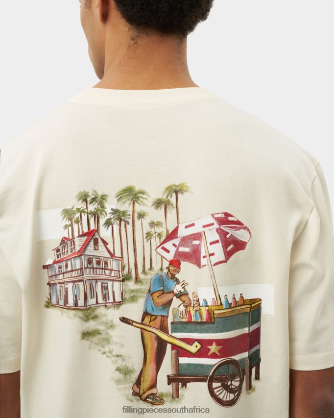 4ZL44N109 T-shirt Ice Vendor Antique White Men Filling Pieces ZA