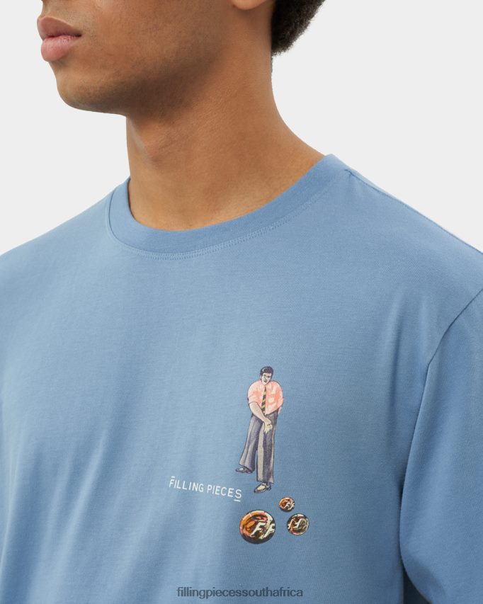 4ZL44N112 T-shirt Games Harbour Blue Men Filling Pieces ZA