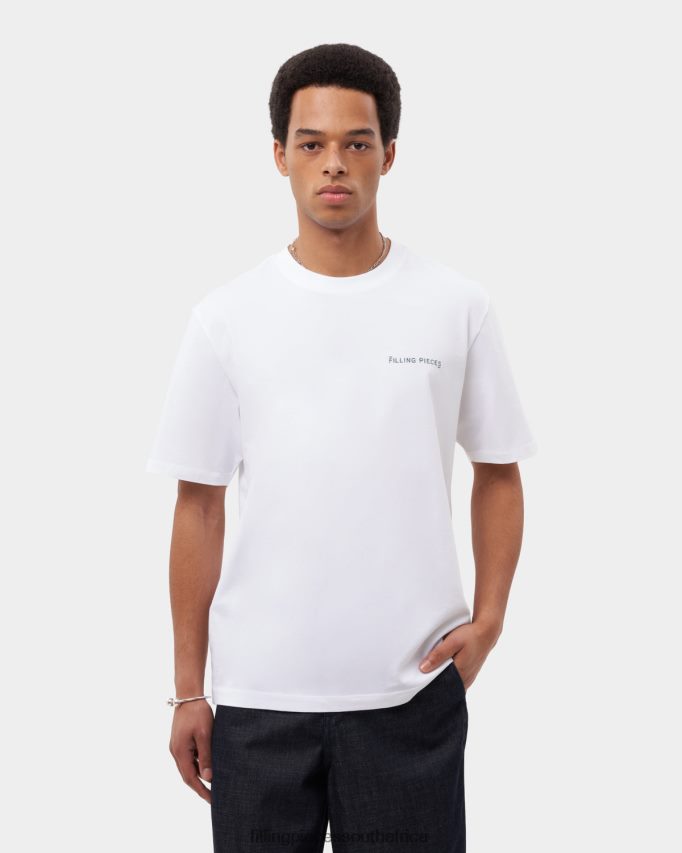 4ZL44N115 T-shirt Alphabet White Men Filling Pieces ZA