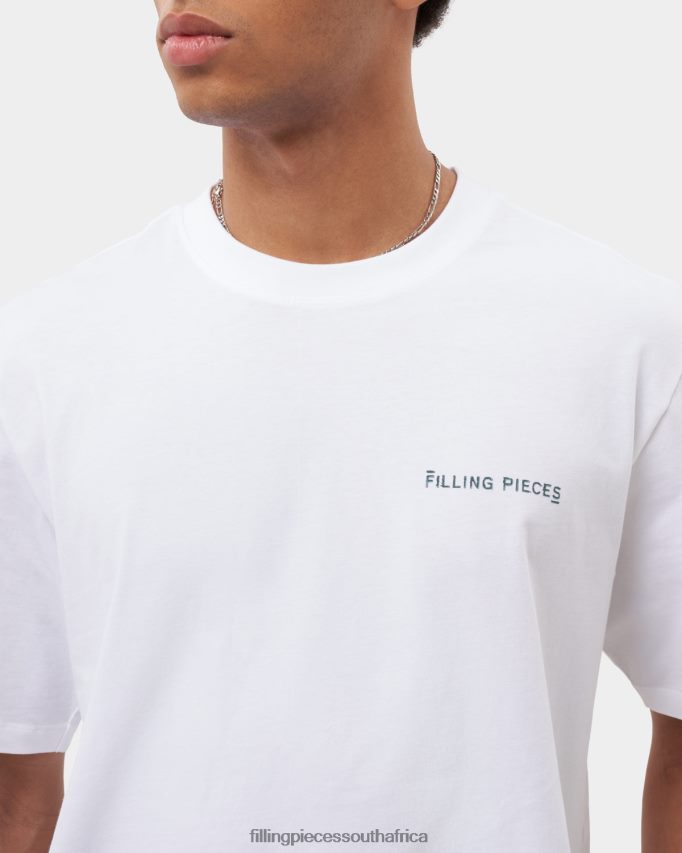 4ZL44N115 T-shirt Alphabet White Men Filling Pieces ZA