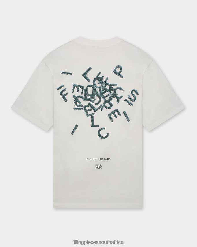 4ZL44N115 T-shirt Alphabet White Men Filling Pieces ZA