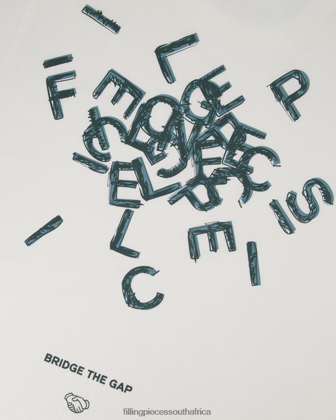 4ZL44N115 T-shirt Alphabet White Men Filling Pieces ZA