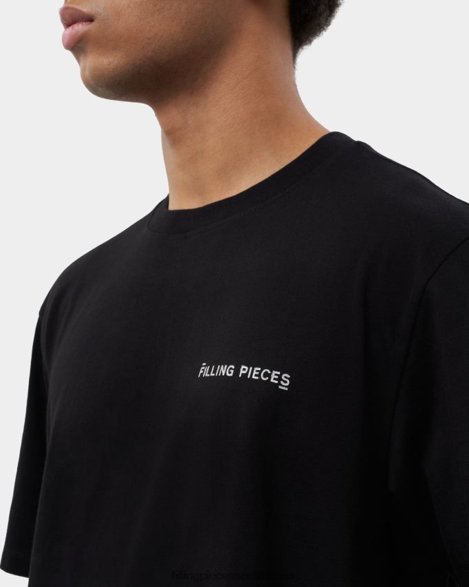 4ZL44N116 T-shirt Alphabet Black Men Filling Pieces ZA