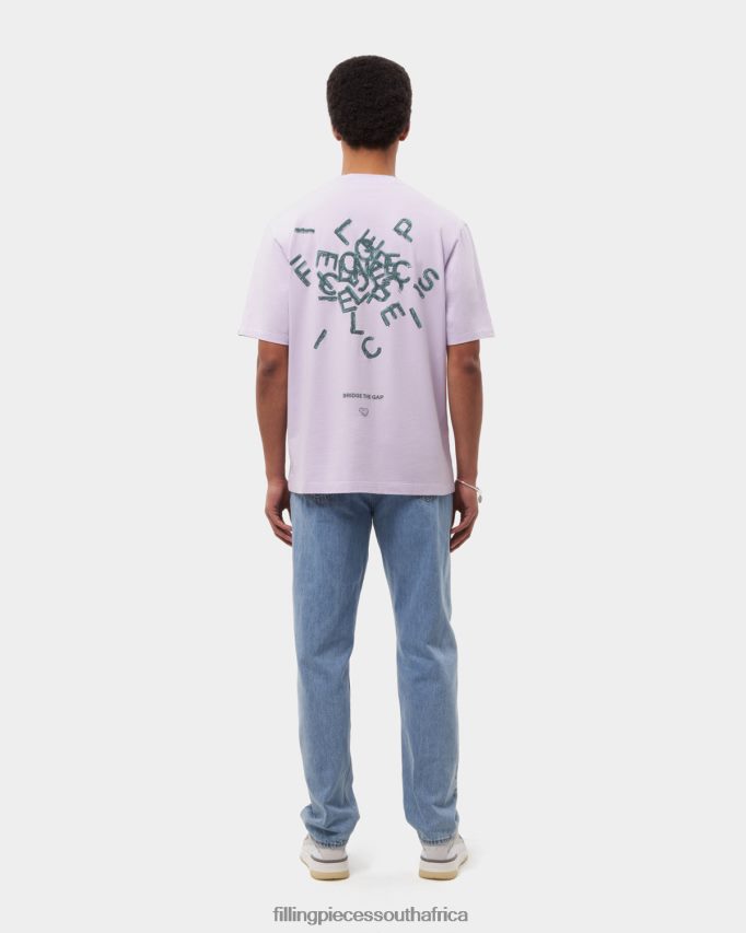 4ZL44N117 T-shirt Alphabet Lilac Men Filling Pieces ZA