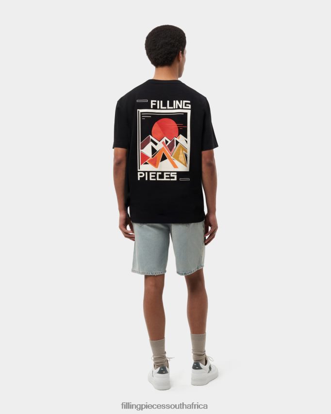 4ZL44N119 T-shirt Sunset Black Men Filling Pieces ZA