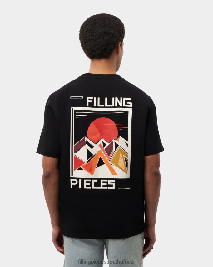 4ZL44N119 T-shirt Sunset Black Men Filling Pieces ZA