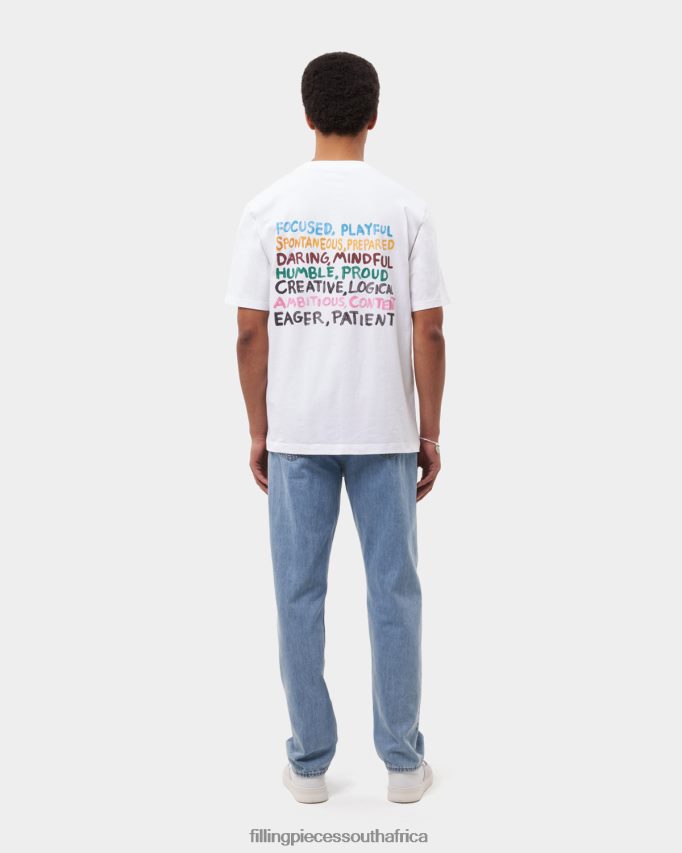 4ZL44N120 T-shirt Message White Men Filling Pieces ZA