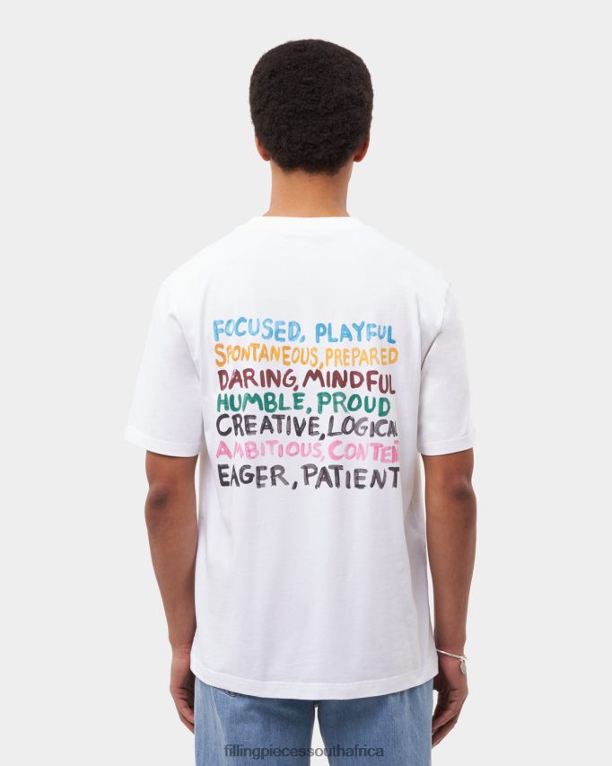 4ZL44N120 T-shirt Message White Men Filling Pieces ZA