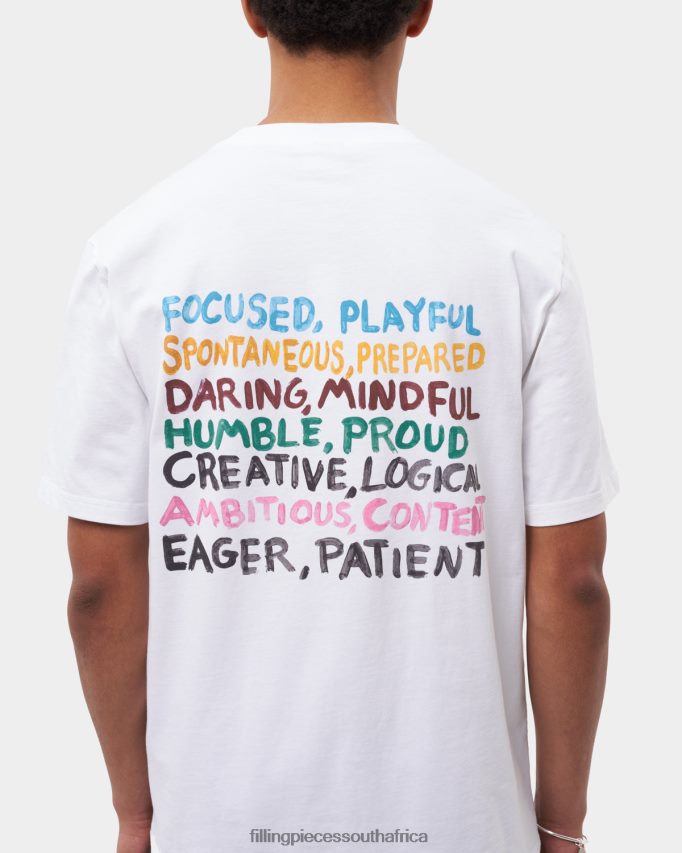 4ZL44N120 T-shirt Message White Men Filling Pieces ZA