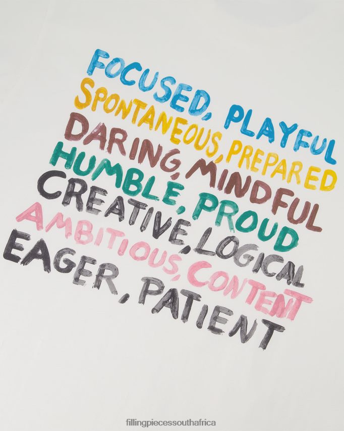 4ZL44N120 T-shirt Message White Men Filling Pieces ZA