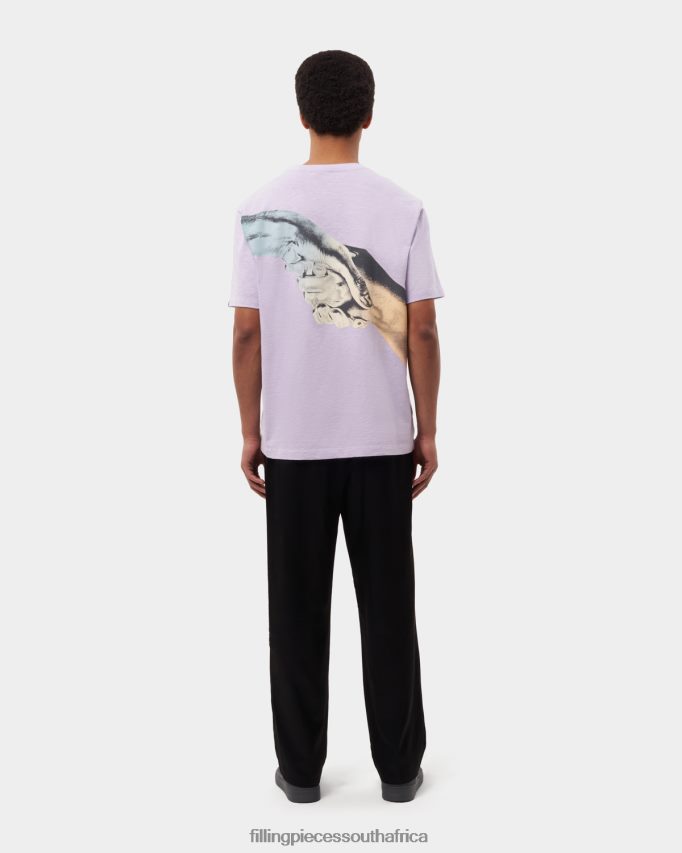 4ZL44N123 T-shirt Gradient Handshake Lilac Men Filling Pieces ZA
