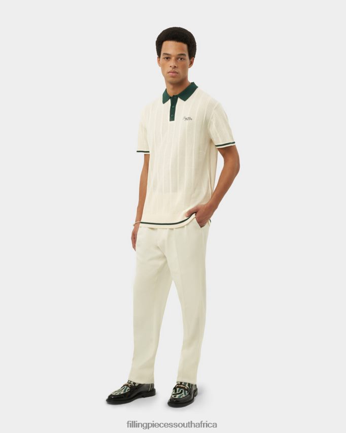 4ZL44N125 Knit Polo White Men Filling Pieces ZA