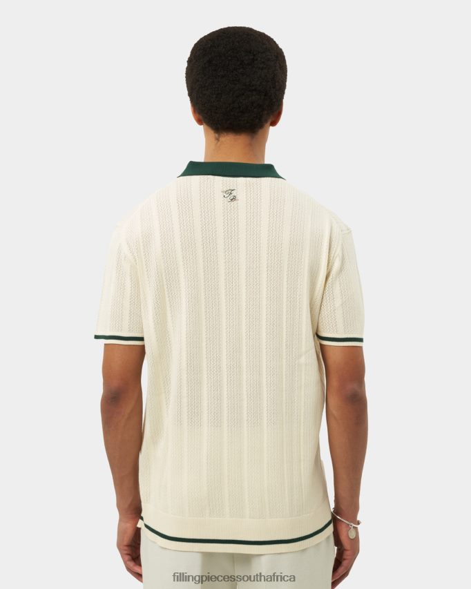 4ZL44N125 Knit Polo White Men Filling Pieces ZA