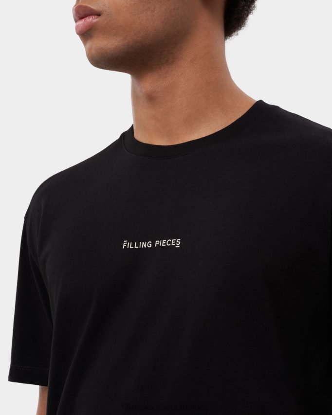 4ZL44N129 T-shirt Slim Black Men Filling Pieces ZA