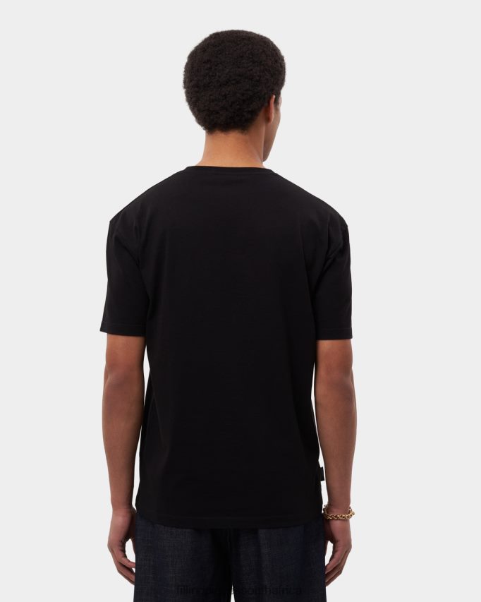 4ZL44N129 T-shirt Slim Black Men Filling Pieces ZA