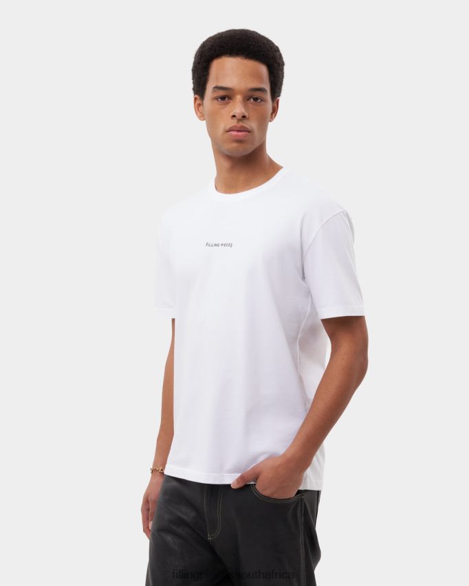 4ZL44N130 T-shirt Slim White Men Filling Pieces ZA