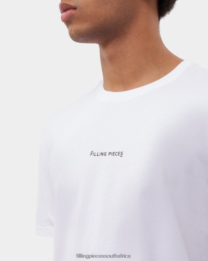 4ZL44N130 T-shirt Slim White Men Filling Pieces ZA