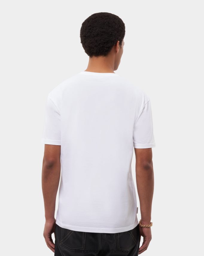 4ZL44N130 T-shirt Slim White Men Filling Pieces ZA