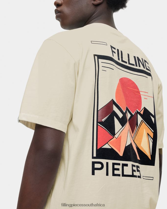 4ZL44N132 T-shirt Sunset Antique White Men Filling Pieces ZA