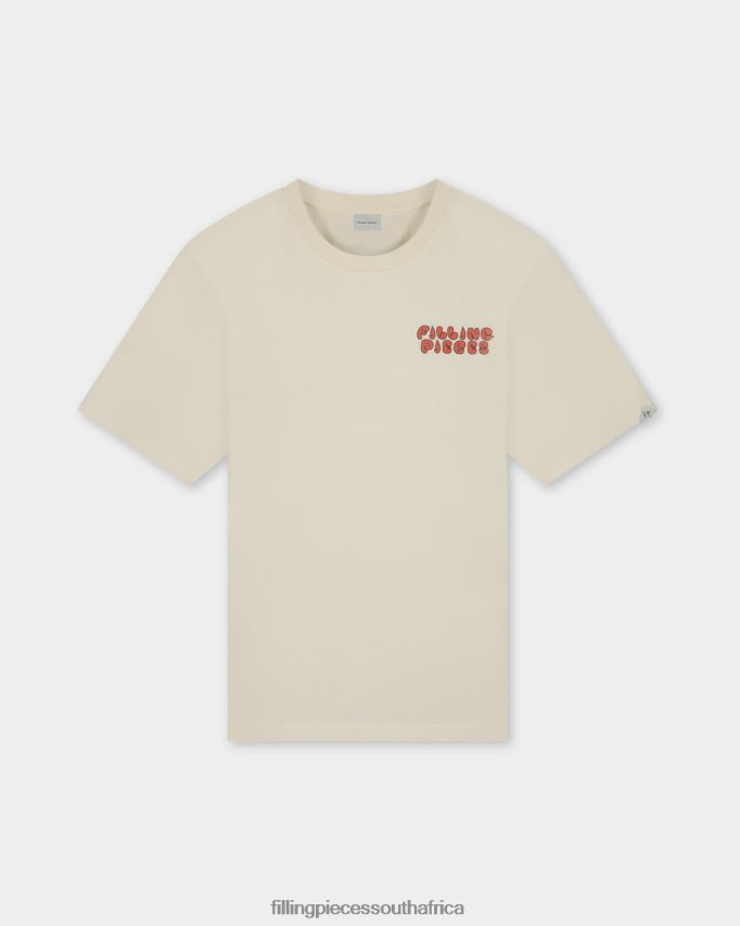 4ZL44N132 T-shirt Sunset Antique White Men Filling Pieces ZA