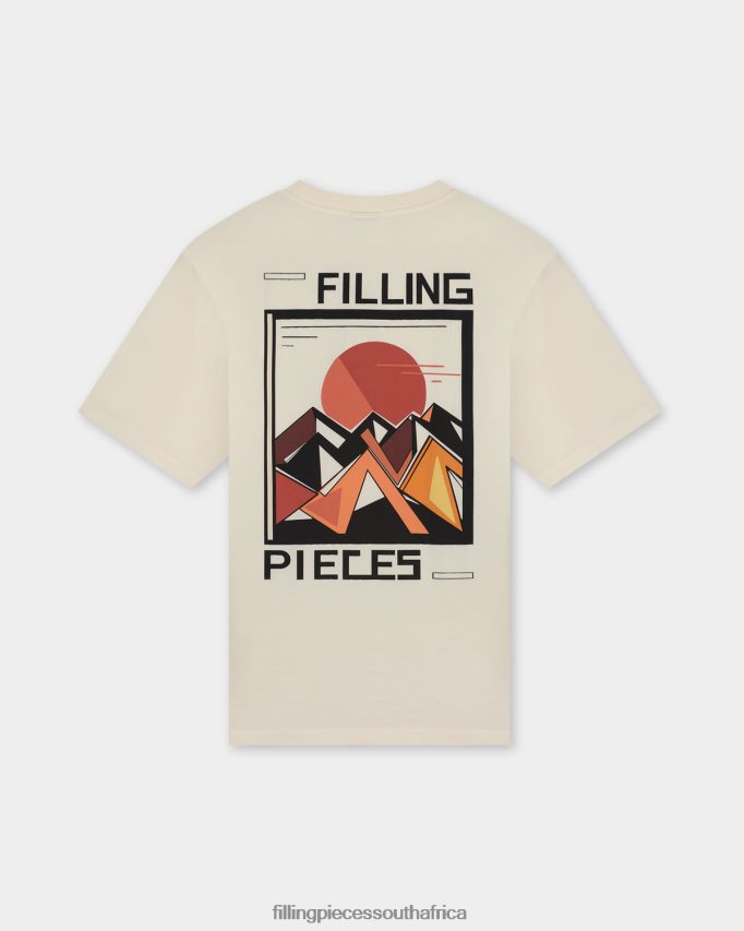 4ZL44N132 T-shirt Sunset Antique White Men Filling Pieces ZA