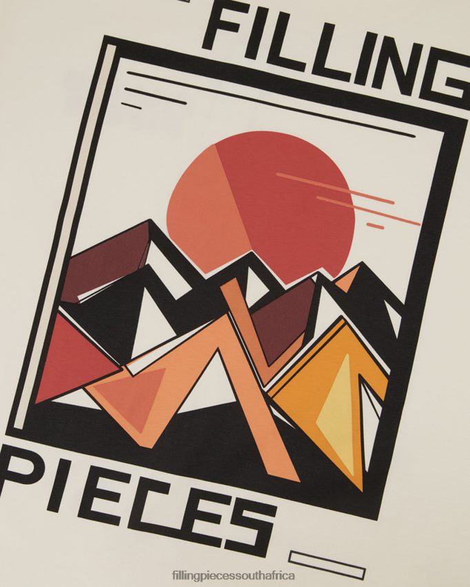 4ZL44N132 T-shirt Sunset Antique White Men Filling Pieces ZA