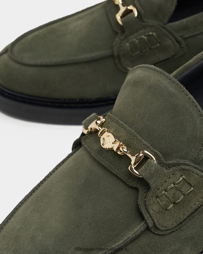4ZL44N104 Loafer Suede Green Men Filling Pieces ZA