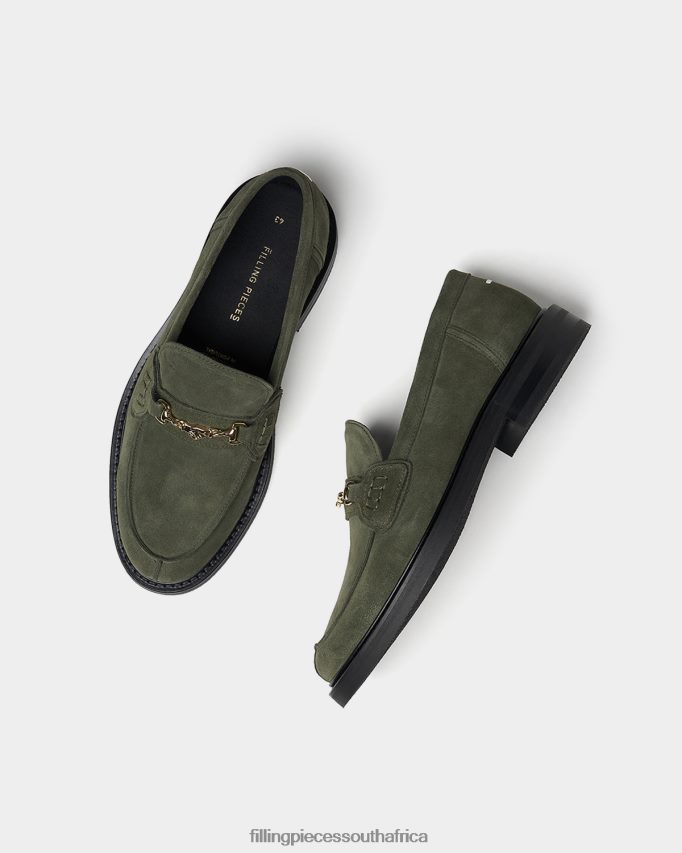 4ZL44N104 Loafer Suede Green Men Filling Pieces ZA