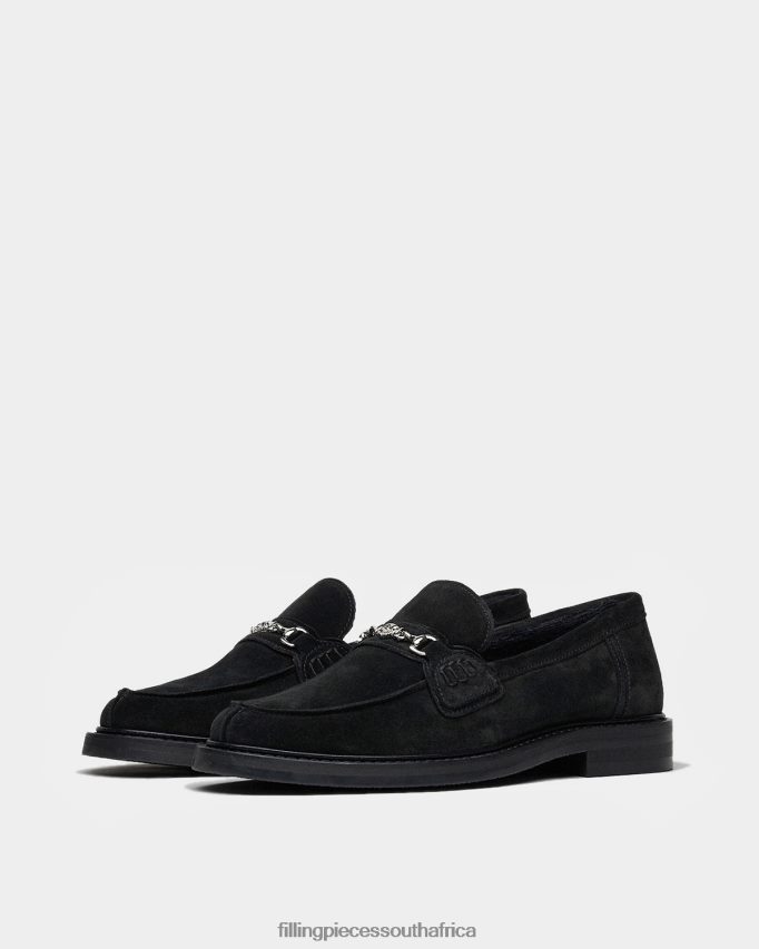 4ZL44N106 Loafer Suede Black Men Filling Pieces ZA