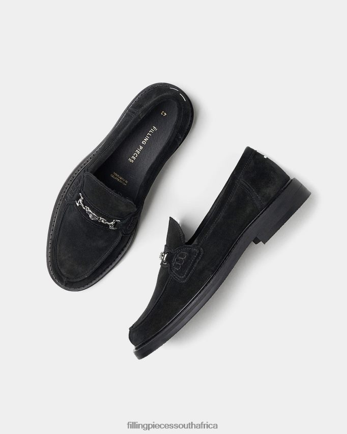 4ZL44N106 Loafer Suede Black Men Filling Pieces ZA