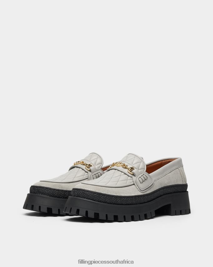 4ZL44N182 Loafer Sierra Quilted Grey Men Filling Pieces ZA