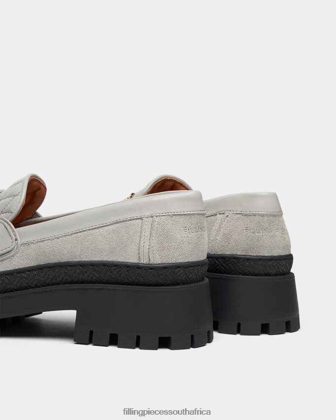 4ZL44N182 Loafer Sierra Quilted Grey Men Filling Pieces ZA